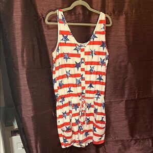 Patriotic Star and Stripe Romper